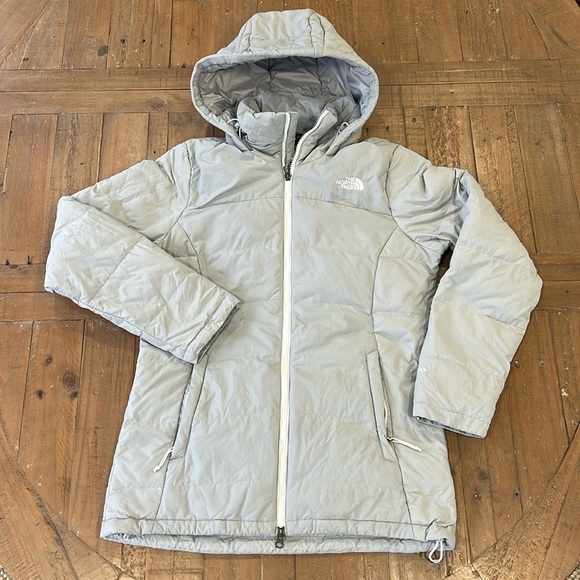The north face 600 down fill gray puffer parka coat - Picture 1 of 12